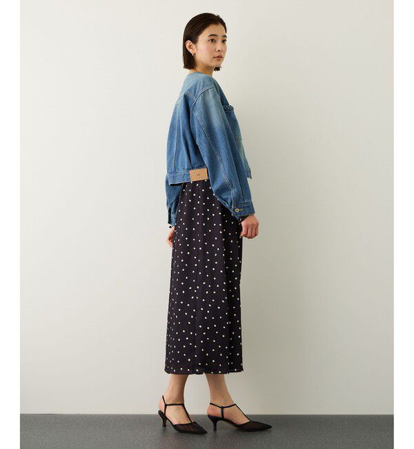 ROPE「ノーカラーデニムジャケット(岡山デニム)/セットアップ対応・イージーケア」|デニムジャケット|