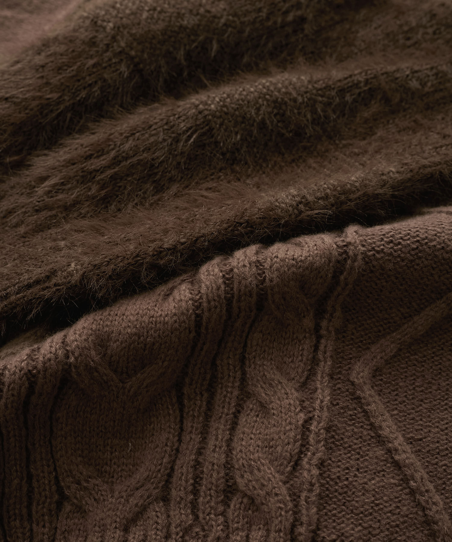 VIS「【洗える】オフショルケーブル編みミニワンピース」|ワンピース|