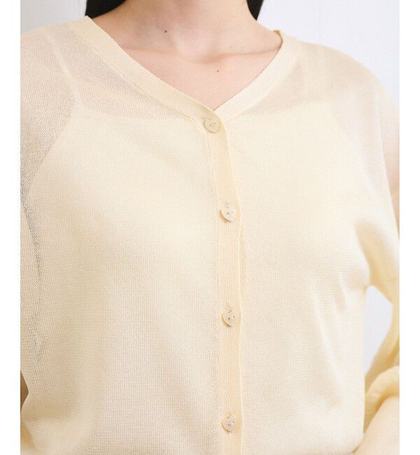 VIS「【前後2WAY】ハート釦シアーカーディガン」|カーディガン|