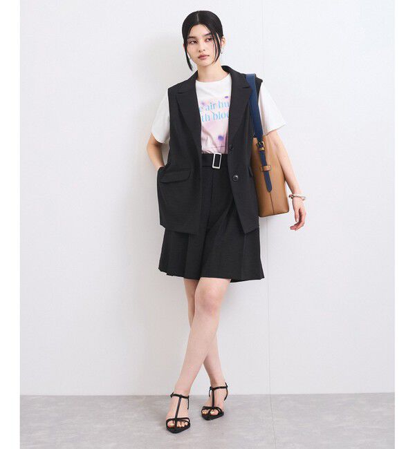 VIS「【セットアップ対応】ベルト付きバミューダパンツ」|チノ|