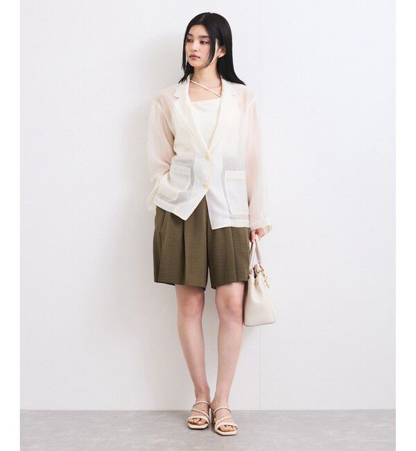 VIS「【セットアップ対応】ベルト付きバミューダパンツ」|チノ|