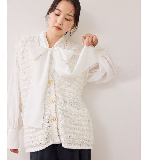 VIS「ツイードニットベスト/イージーケア」|ベスト・ジレ|キナリ系(17)