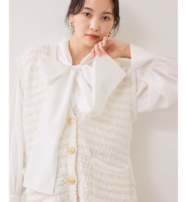 VIS「ツイードニットベスト/イージーケア」|ベスト・ジレ|