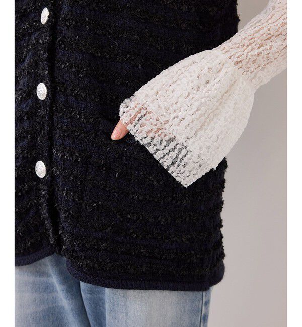 VIS「ツイードニットベスト/イージーケア」|ベスト・ジレ|