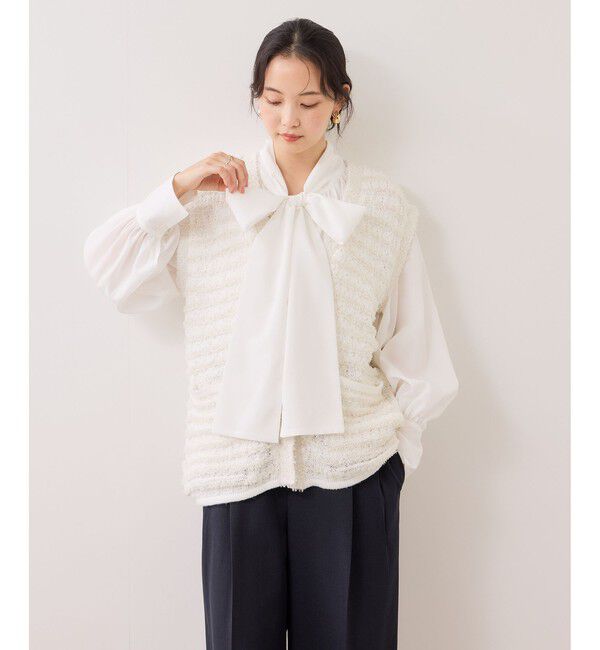 VIS「ツイードニットベスト/イージーケア」|ベスト・ジレ|