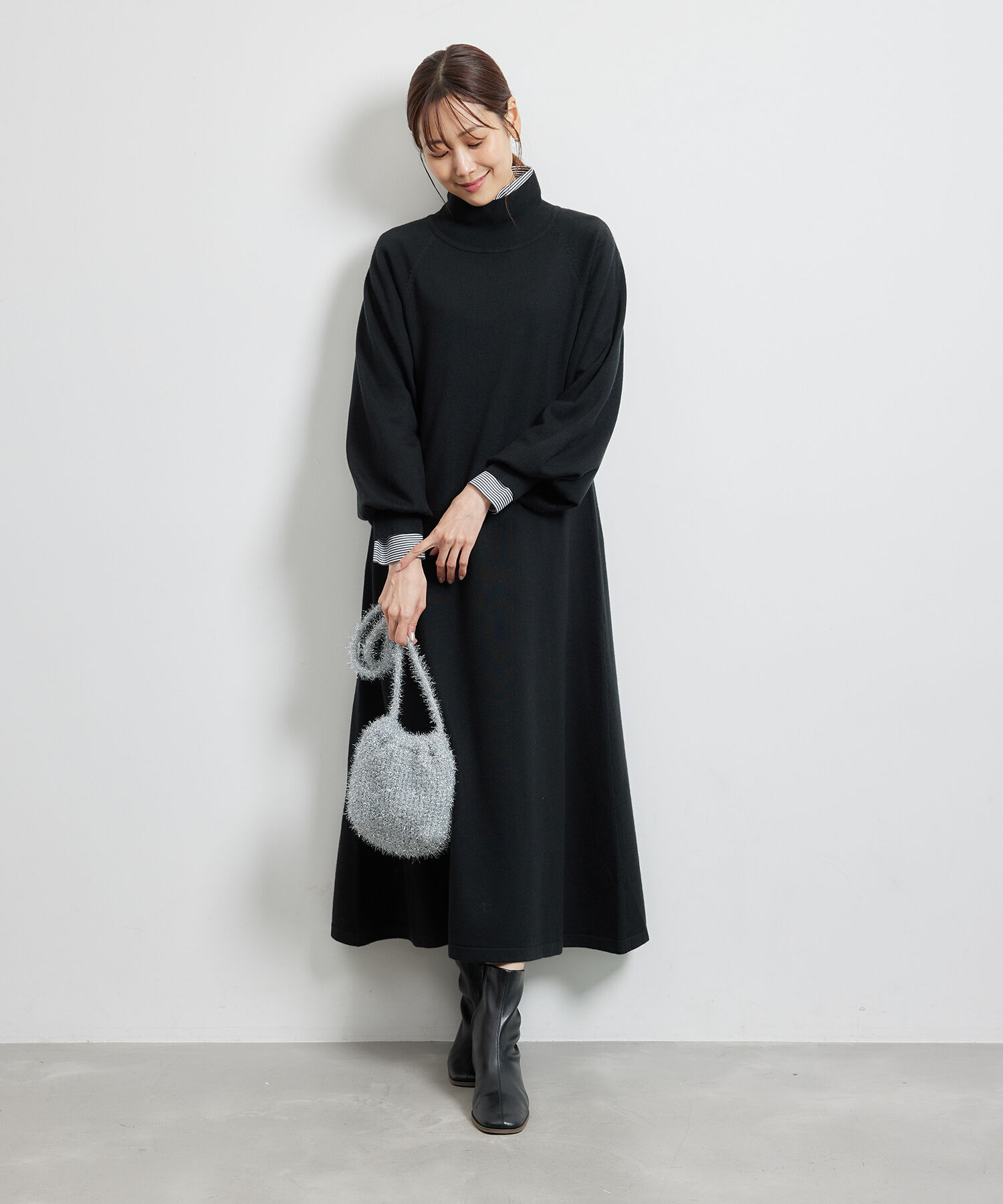 Rope&rsquo;Picnic「ハイネックニットワンピース/アンチピリング」|ワンピース|