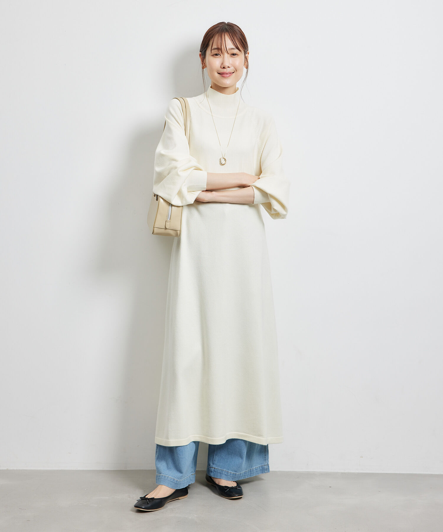 Rope&rsquo;Picnic「ハイネックニットワンピース/アンチピリング」|ワンピース|