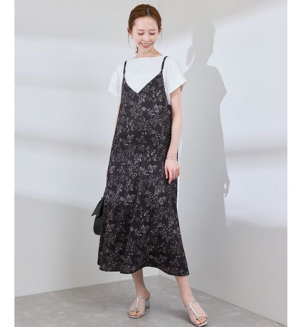 Rope&rsquo;Picnic「【前後2WAY】ガーデンフラワーキャミワンピース/リンクコーデ」|ワンピース|