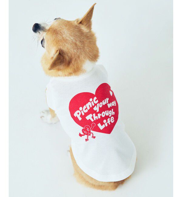 ROPE PICNIC PASSAGE「【Chocomoo&times;ROPE' PICNIC】【DOG】【接触冷感】ロゴTシャツ」|その他|ホワイト系(12)