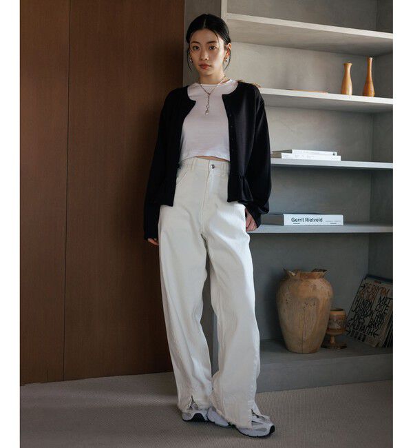 ADAM ET ROPE'「【サステナブル】ルーズフィットアジャストデニム」|デニム|