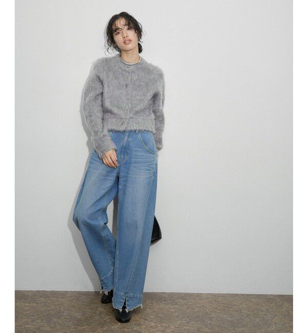 ADAM ET ROPE'「【サステナブル】ルーズフィットアジャストデニム」|デニム|