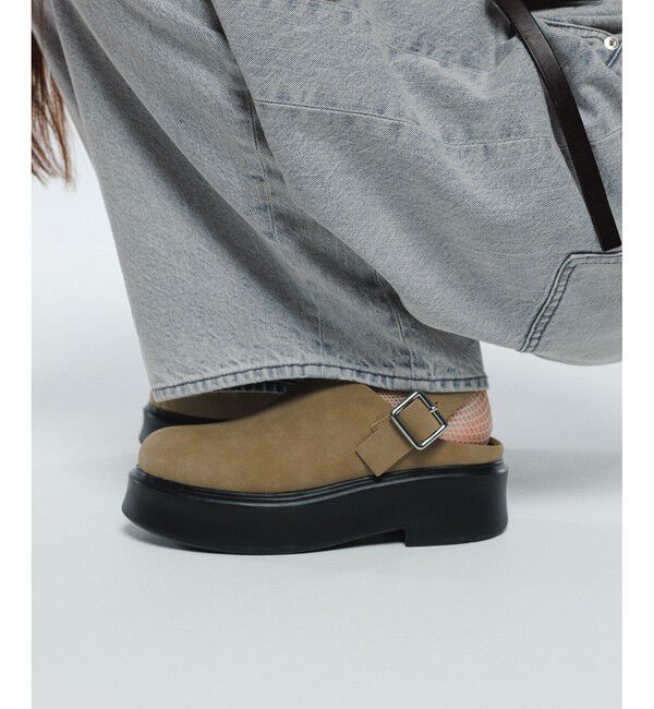 ADAM ET ROPE'「【定番人気】・【新色追加】ボリュームソールベルトクロッグ」|サンダル|