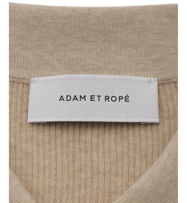 ADAM ET ROPE'「ポロニットリブカーディガン」|カーディガン|