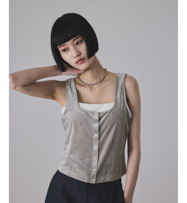 ADAM ET ROPE'「マルチWAYシアートリコットベロアカーディガン」|カーディガン|