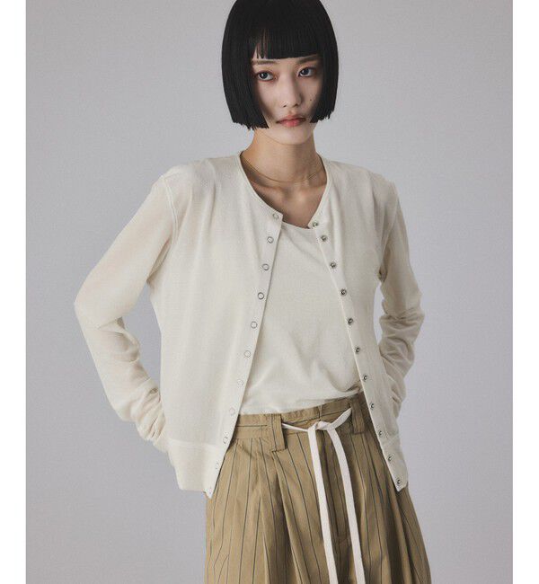 ADAM ET ROPE'「マルチWAYシアートリコットベロアカーディガン」|カーディガン|