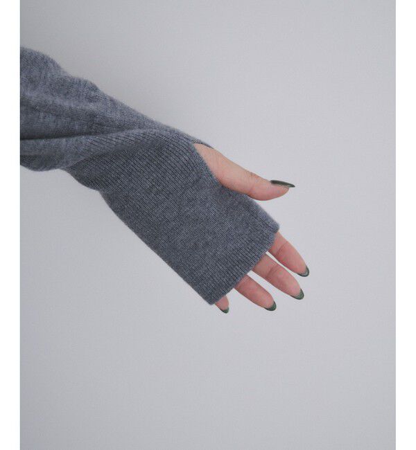 ADAM ET ROPE'「梳毛クルーネックカーディガンストールセット」|カーディガン|