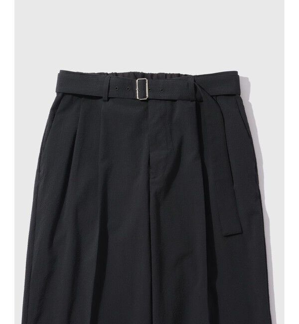 ADAM ET ROPE'「シアサッカー ベルテッド イージーパンツ」|チノ|