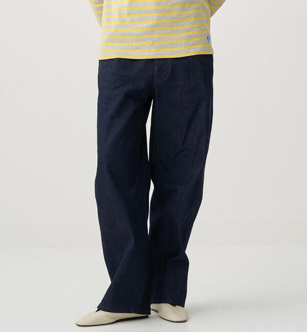 ORCIVAL「ORCIVAL | コットンドライツイル ワイドカーブパンツ WOMEN」|デニム|INDIGO