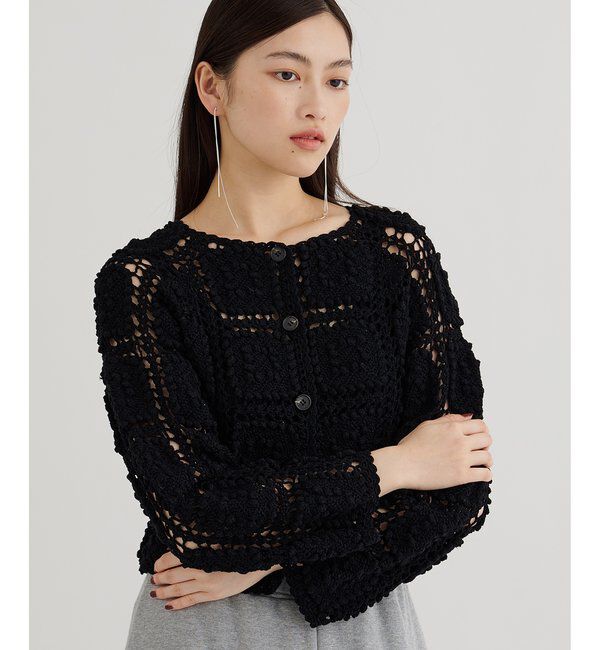  「ハンドクロシェカーデ」|ニット・セーター|