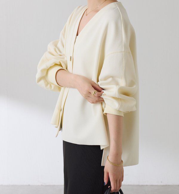  「《WEB限定/気温調整に◎》メタル釦ジョーゼットカーディガン」|Tシャツ・カットソー|