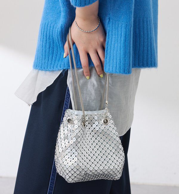  「【PAPILLONNER/パピヨネ】スパンコールミニバッグ/オケージョン」|トートバッグ|シルバー