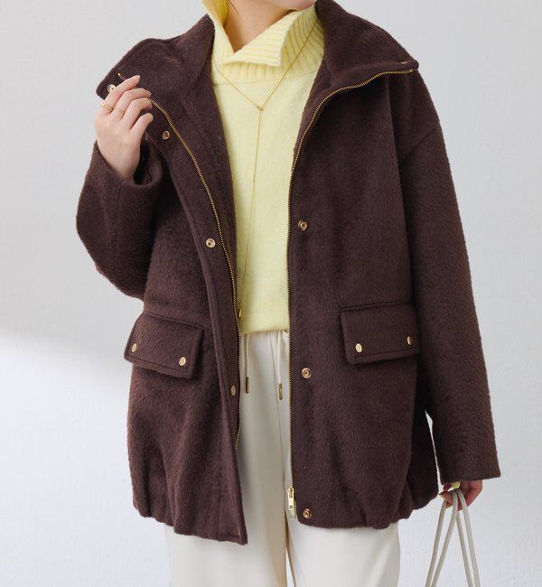  「ウール混スリットタートルニット」|ニット・セーター|