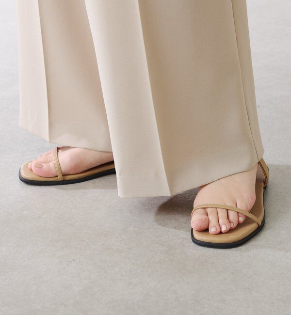  「【PAPILLONNER/パピヨネ】フラットスクエアサンダル」|サンダル|