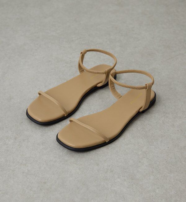  「【PAPILLONNER/パピヨネ】フラットスクエアサンダル」|サンダル|