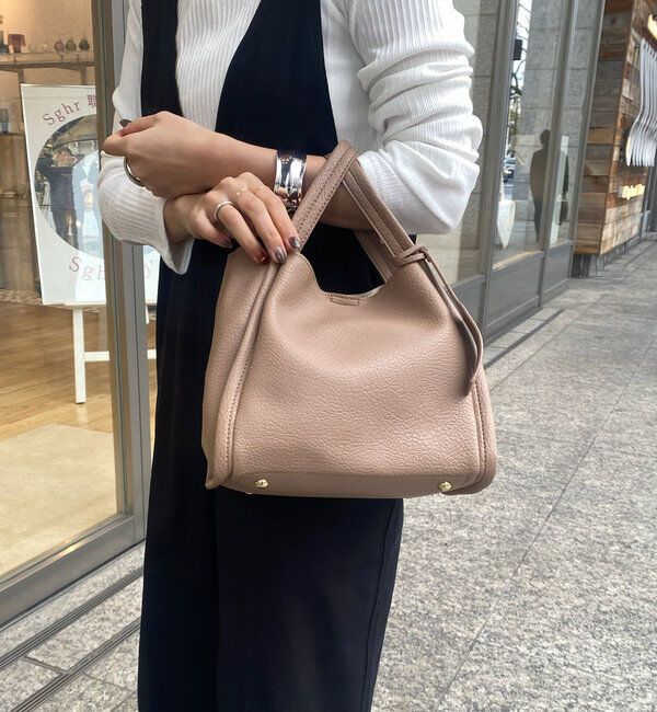  「【ベストセラーアイテム】ミニショルダー付ソフトレザー調ミニバッグ」|トートバッグ|