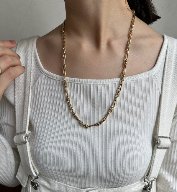  「変形チェーンラリエットネックレス」|ネックレス|