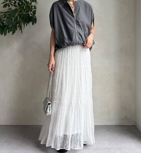  「【WEB限定】サークルドレープベスト」|ベスト・ジレ|