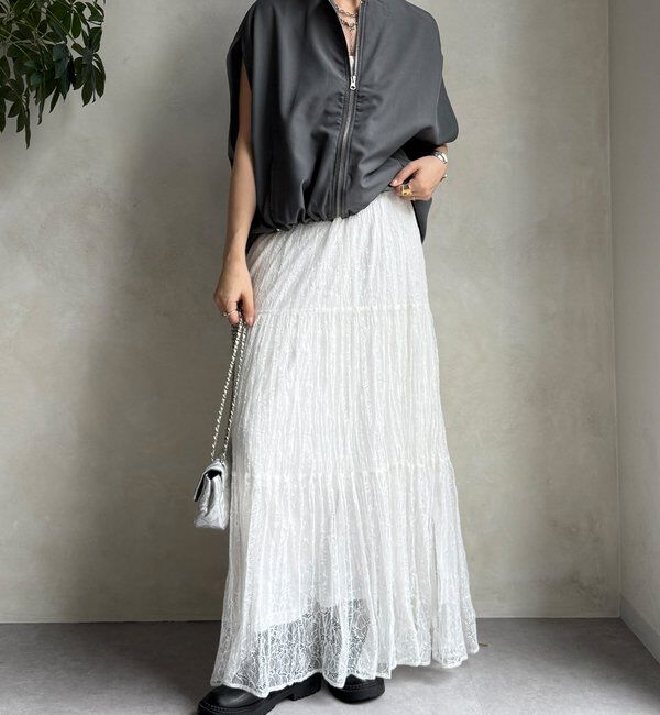  「【WEB限定】サークルドレープベスト」|ベスト・ジレ|