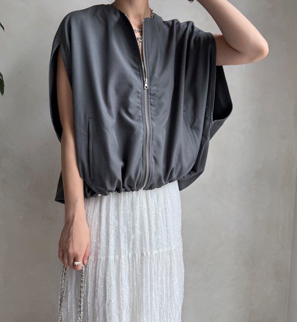  「【WEB限定】サークルドレープベスト」|ベスト・ジレ|