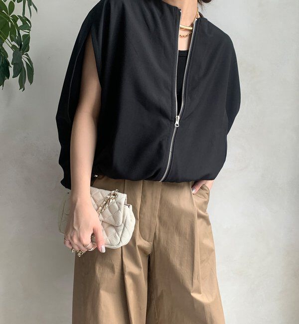  「【WEB限定】サークルドレープベスト」|ベスト・ジレ|