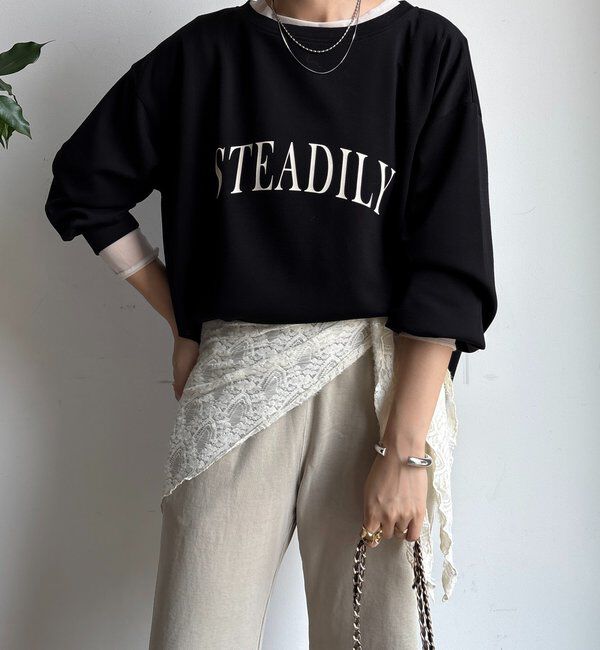  「前後ロゴポンチョプルオーバー」|Tシャツ・カットソー|