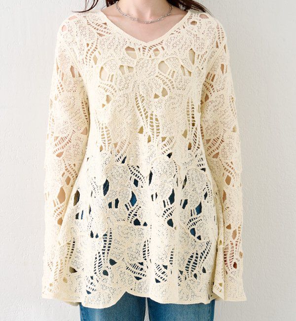  「透かしあみレースミニワンピース」|ワンピース|