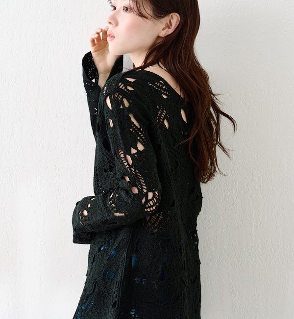  「透かしあみレースミニワンピース」|ワンピース|