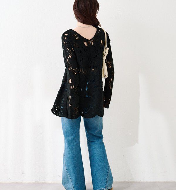  「透かしあみレースミニワンピース」|ワンピース|