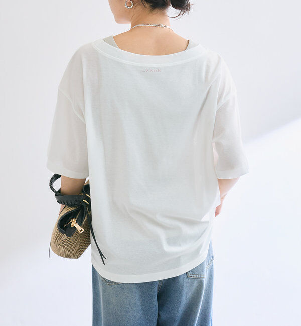  「【MONN.:.(モン)】オープンネックTee」|Tシャツ・カットソー|