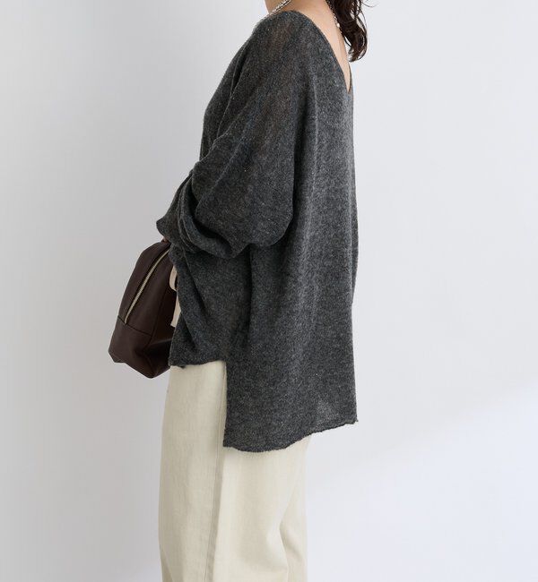  「【リニューアル】2wayスパングルシアーニット」|ニット・セーター|