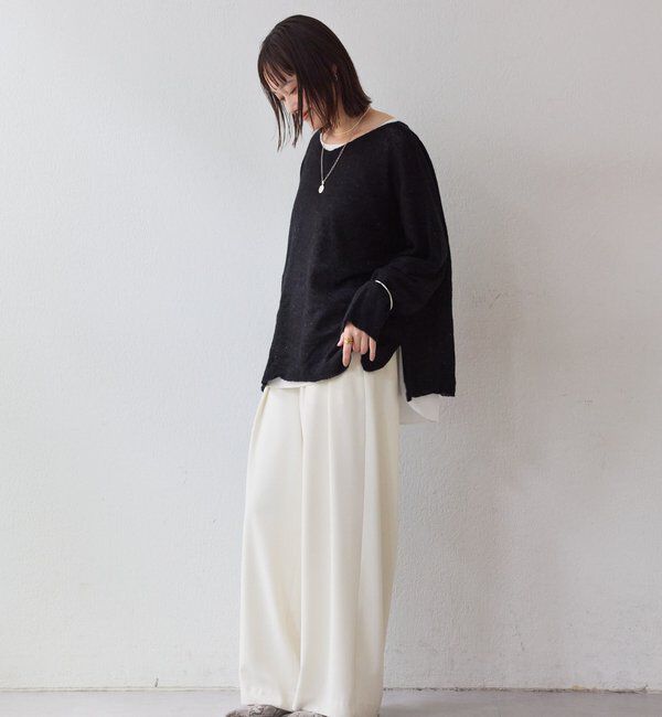  「【リニューアル】2wayスパングルシアーニット」|ニット・セーター|