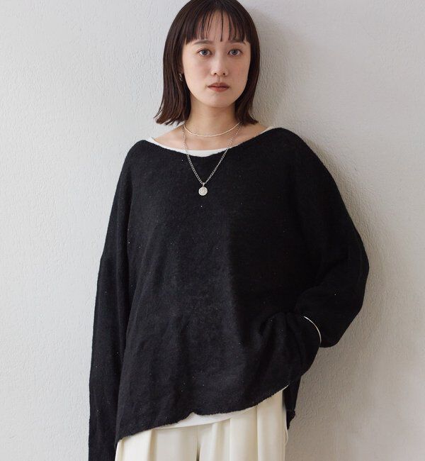  「【リニューアル】2wayスパングルシアーニット」|ニット・セーター|