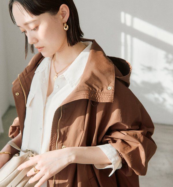  「【花粉ガード・撥水加工・UVカット機能】ドルマンフーディライトコート」|その他|