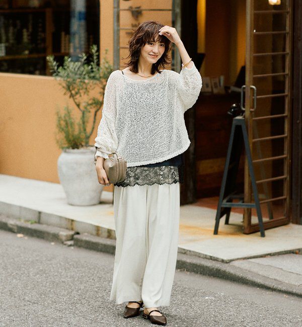  「予約【ご好評につき新色追加！】テープヤーンボートネックニット」|ニット・セーター|