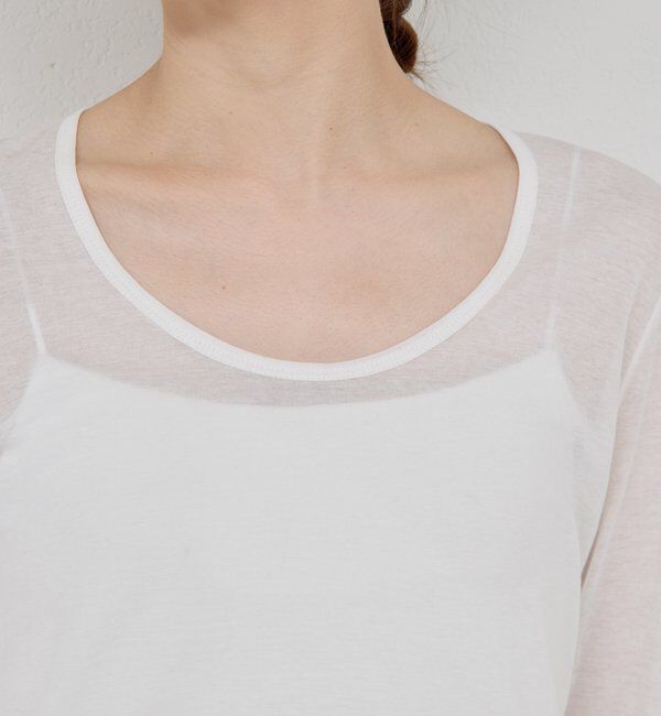  「シアーUネックロンT」|Tシャツ・カットソー|