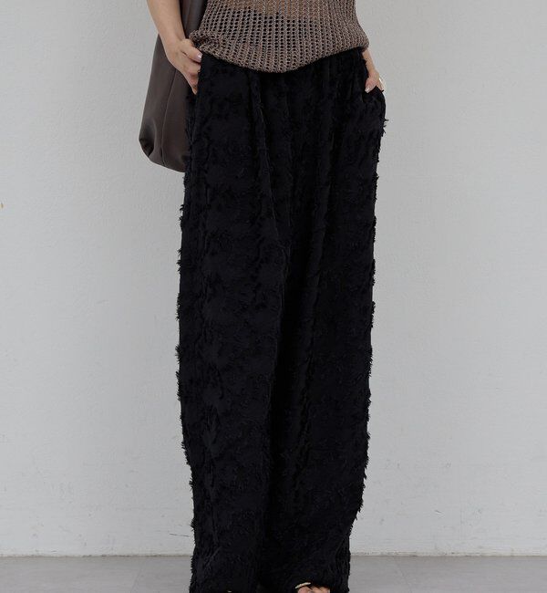  「リーフジャガードパンツ」|チノ|ブラック