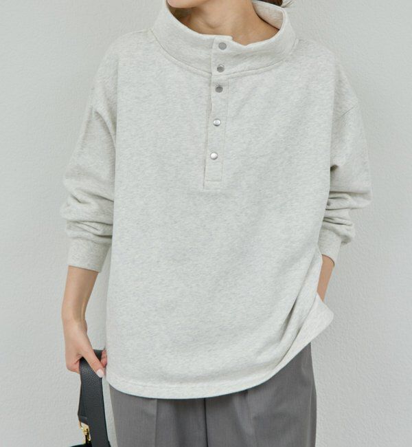  「ハーフスナップスウェット」|Tシャツ・カットソー|ライトグレー