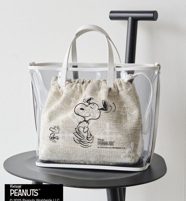  「【再値下げ】《PEANUTS&times;russetコラボ》クリアトート&times;巾着セットバッグ」|トートバッグ|