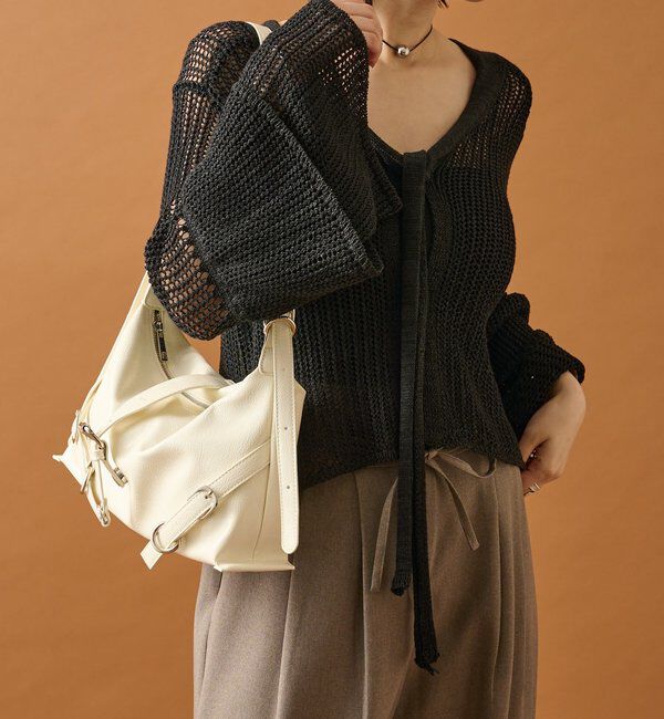  「フリルスリーブメッシュカーデ」|カーディガン|