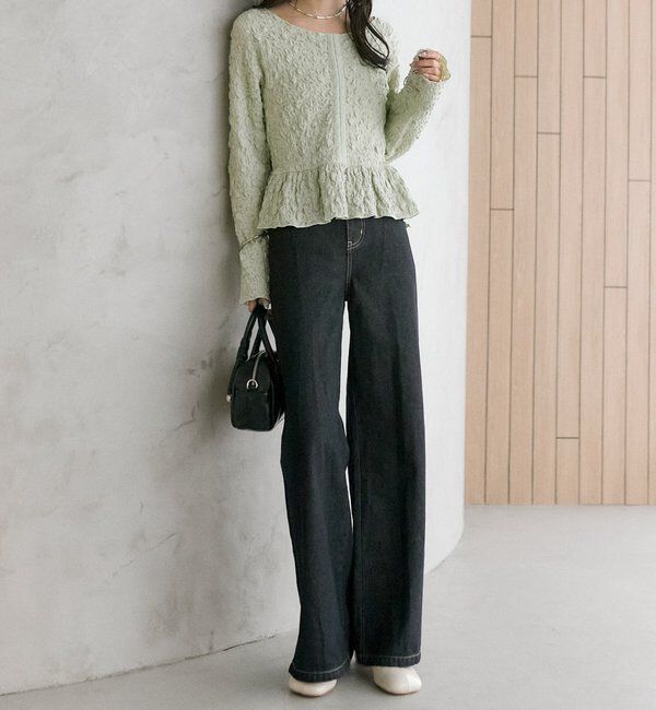  「シャーリングペプラム TOPS」|シャツ・ブラウス|